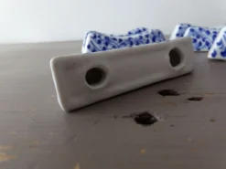 6 porte-couteaux en porcelaine bleue