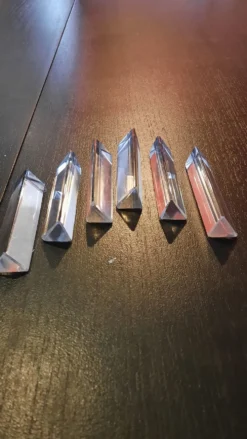 6 porte couteaux en verre