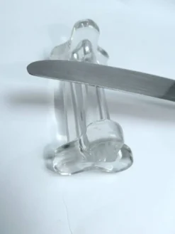 7 porte couteaux en verre