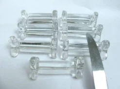 7 porte couteaux en verre