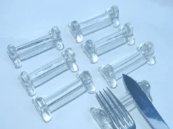 7 porte couteaux en verre