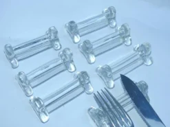 7 porte couteaux en verre