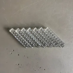 7 porte-couteaux en verre moulé