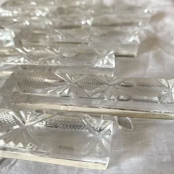 Porte-couteaux en verre moulé, années 50