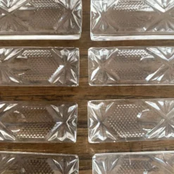 Porte-couteaux en verre moulé, années 50