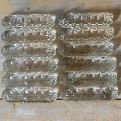 Porte couteaux en verre moulé , années 50-60