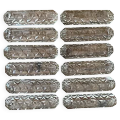 Porte couteaux en verre moulé , années 50-60