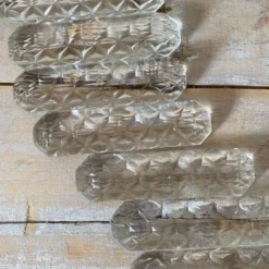 Porte couteaux en verre moulé , années 50-60