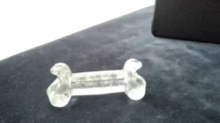 4 porte-couteaux en verre pressé moulé
