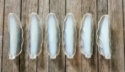 Porte couteaux feuille verre opalescent