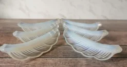 Porte couteaux feuille verre opalescent