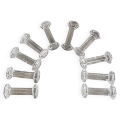 10 porte-couteaux hexagonaux en verre