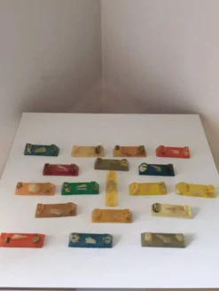 Porte-couteaux inclusion résine coquillage 1950 Vintage