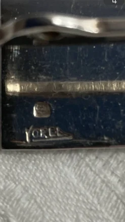 12 porte couteaux métal argenté Art Deco Yorel