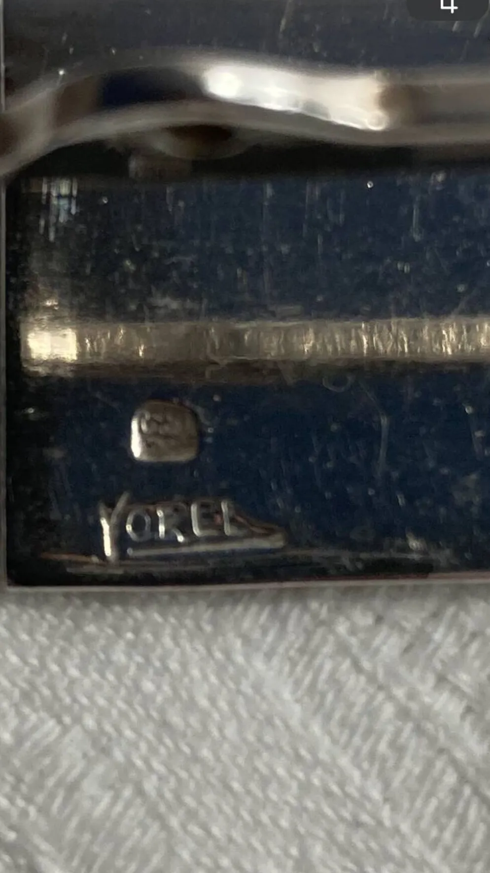 12 porte couteaux métal argenté Art Deco Yorel