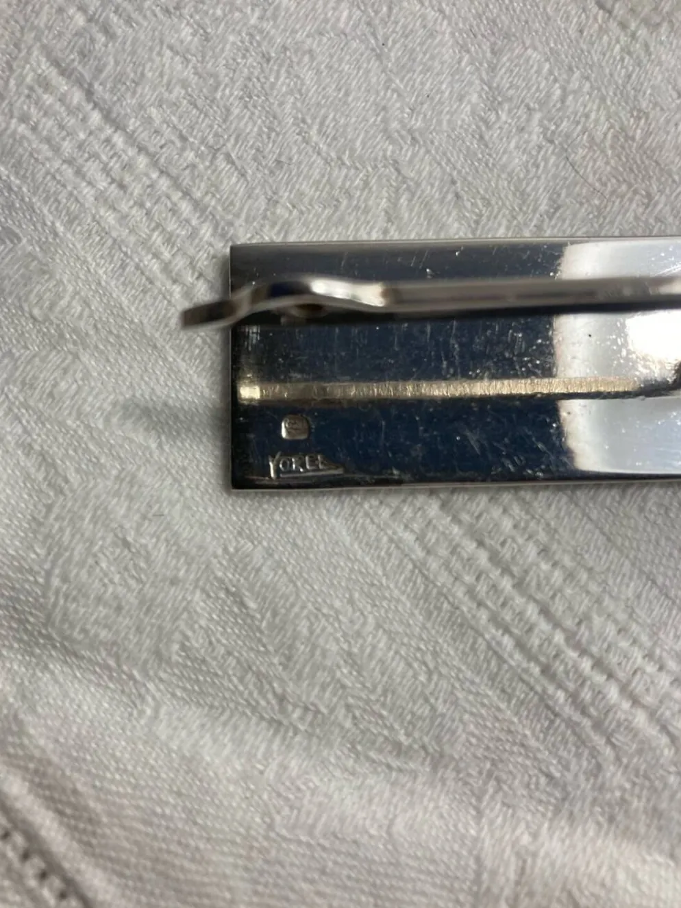 12 porte couteaux métal argenté Art Deco Yorel