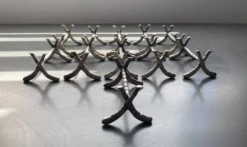 11 porte couteaux métal argenté,art nouveau, Morlot