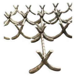 11 porte couteaux métal argenté,art nouveau, Morlot