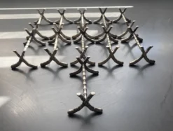 11 porte couteaux métal argenté,art nouveau, Morlot