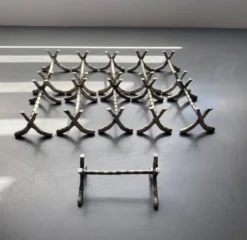 11 porte couteaux métal argenté,art nouveau, Morlot