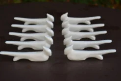 10 porte-couteaux "oiseau" en céramique