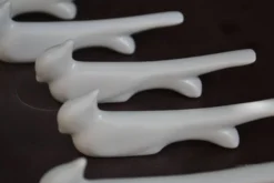 10 porte-couteaux "oiseau" en céramique