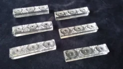 6 Porte couteaux rectangulaires Cristal au Plomb