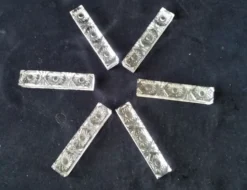 6 Porte couteaux rectangulaires Cristal au Plomb