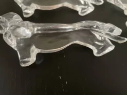 Porte couteaux teckels transparents