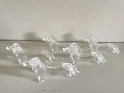 Porte couteaux teckels transparents