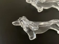 Porte couteaux teckels transparents