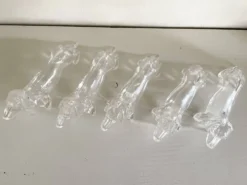 Porte couteaux teckels transparents