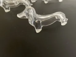 Porte couteaux teckels transparents
