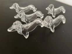 Porte couteaux teckels transparents