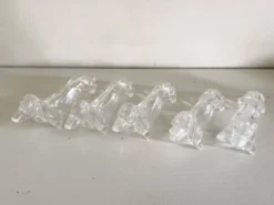 Porte couteaux teckels transparents
