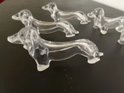 Porte couteaux teckels transparents