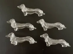 Porte couteaux teckels transparents
