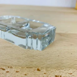 11 porte-couteaux verre art déco et salière