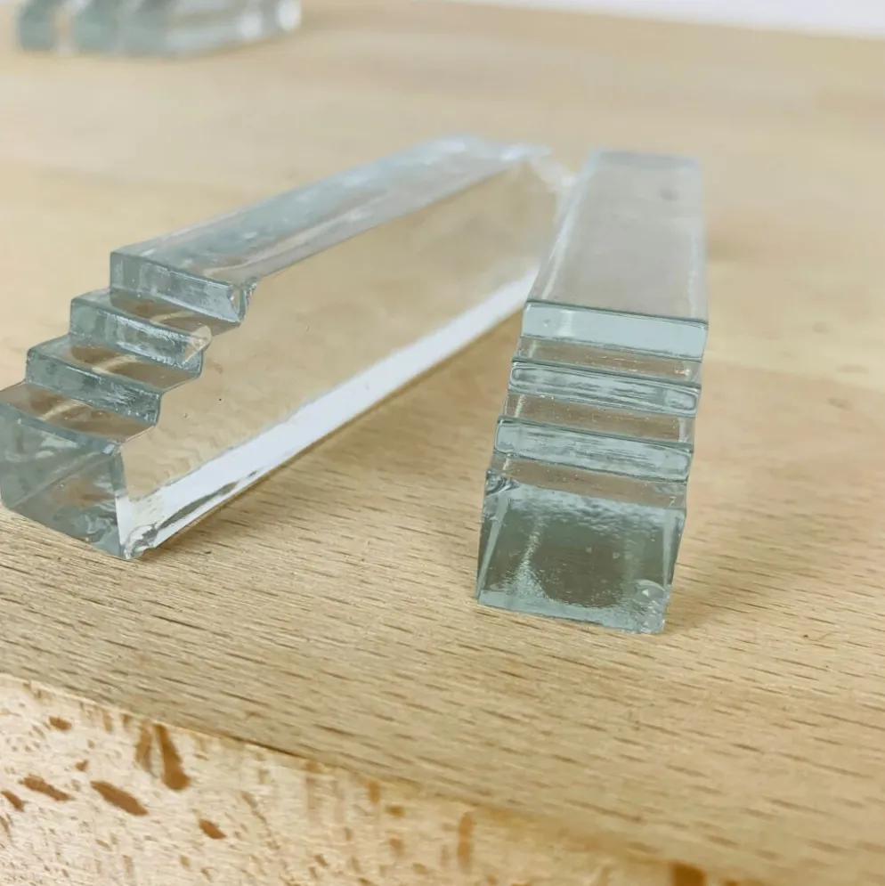 11 porte-couteaux verre art déco et salière