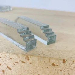 11 porte-couteaux verre art déco et salière