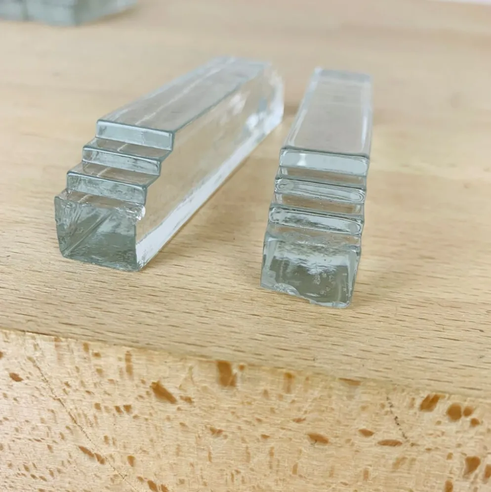 11 porte-couteaux verre art déco et salière
