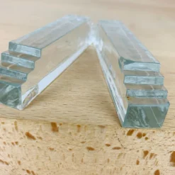 11 porte-couteaux verre art déco et salière
