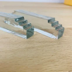 11 porte-couteaux verre art déco et salière