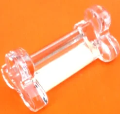 5 porte-couteaux verre transparent forme trèfle, 1950