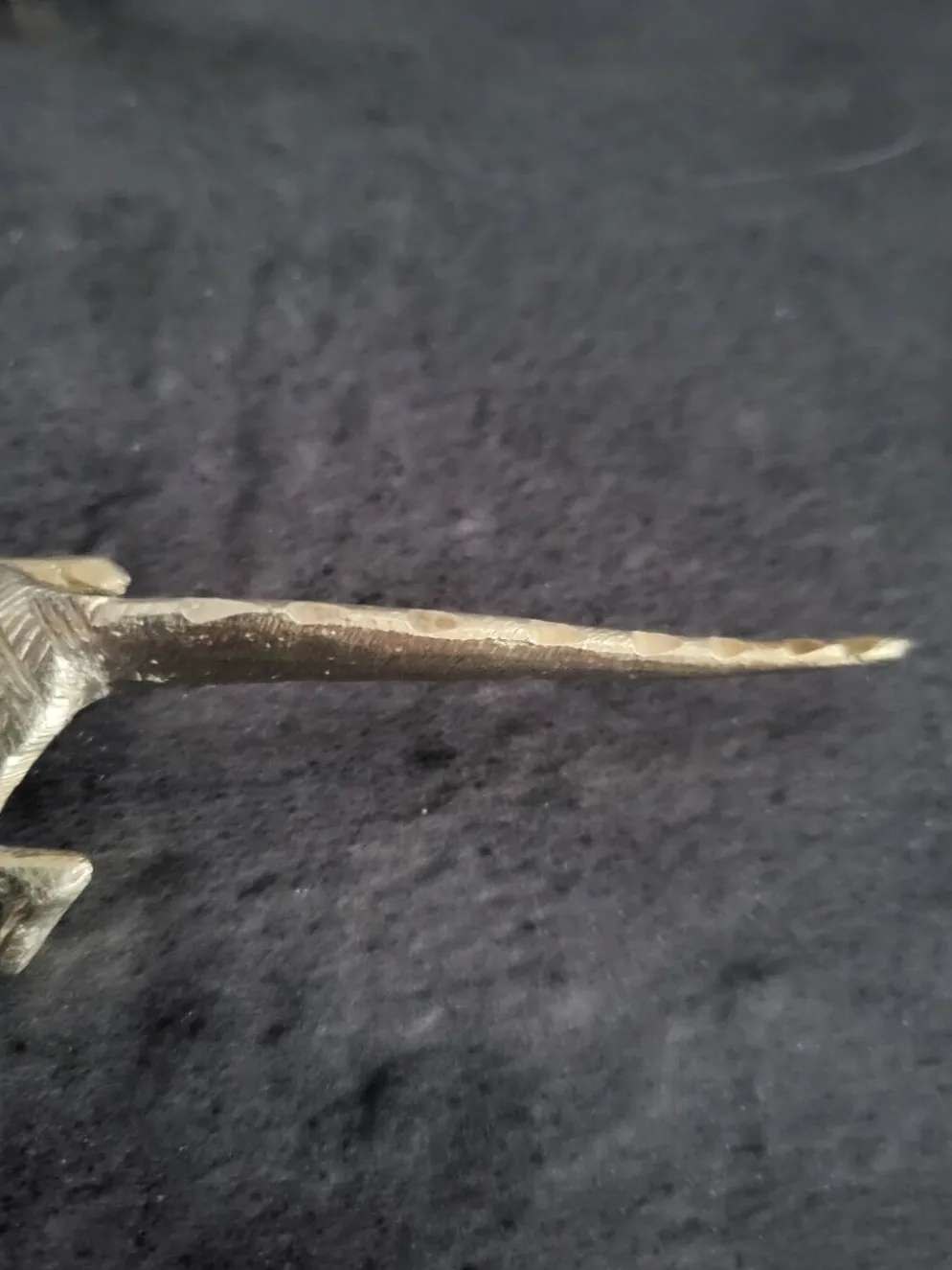 6 porte-couteaux vintage, crocodiles en laiton, en excellent état