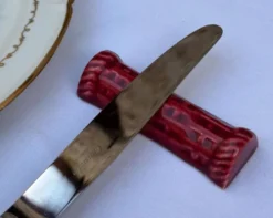 Porte-couteaux vintage proceram aubagne – céramique rouge sang de bœuf