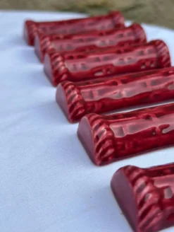 Porte-couteaux vintage proceram aubagne – céramique rouge sang de bœuf