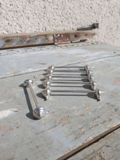 porte couteux escargot métal argenté