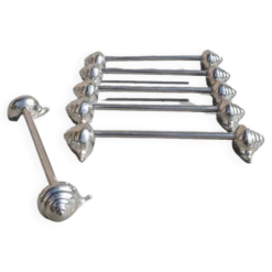 porte couteux escargot métal argenté