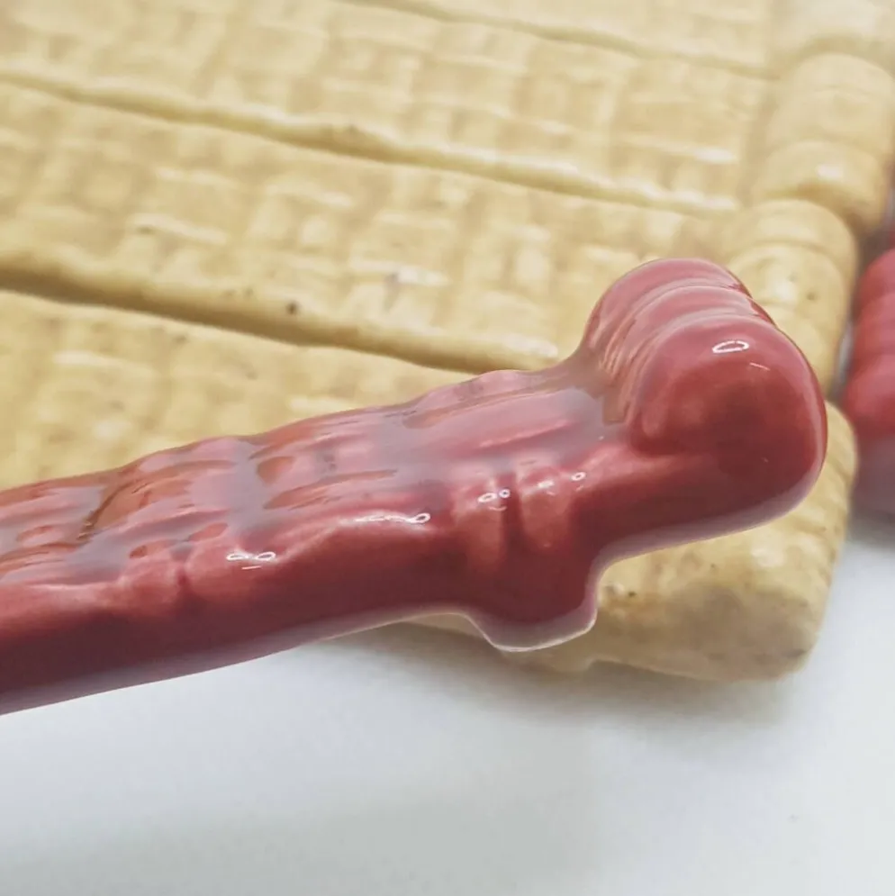 8 porte-couverts en ceramique